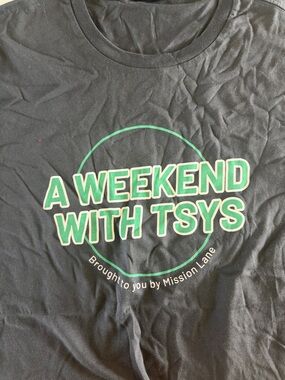 District Black Tee with Green and White Graphic - A Weekend With TSYS